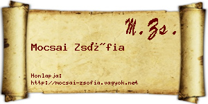 Mocsai Zsófia névjegykártya